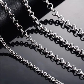 SC002 Stainless Steel Basic Link Chain Necklace Men Women  10 Meters per Bag
