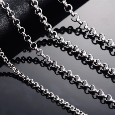 SC002 Stainless Steel Basic Link Chain Necklace Men Women  10 Meters per Bag