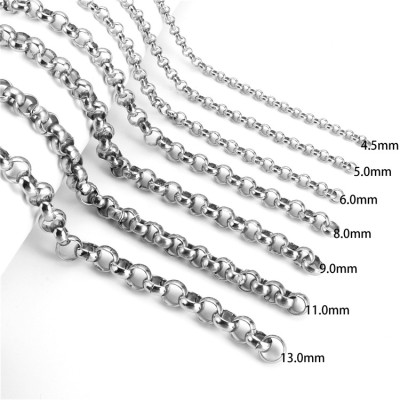SC002 Stainless Steel Basic Link Chain Necklace Men Women  10 Meters per Bag