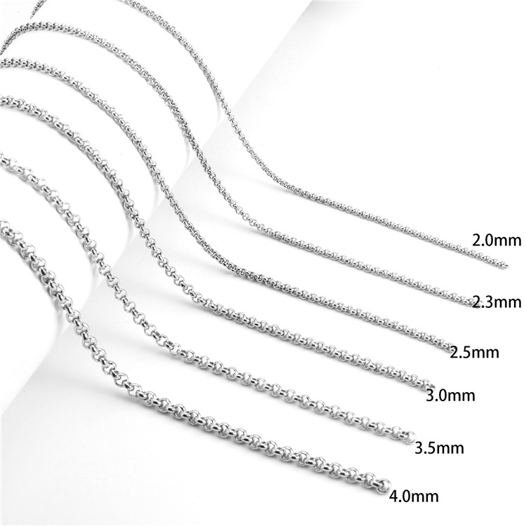 SC002 Stainless Steel Basic Link Chain Necklace Men Women  10 Meters per Bag