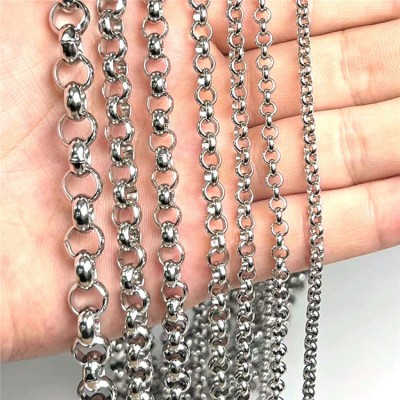 SC002 Stainless Steel Basic Link Chain Necklace Men Women  10 Meters per Bag