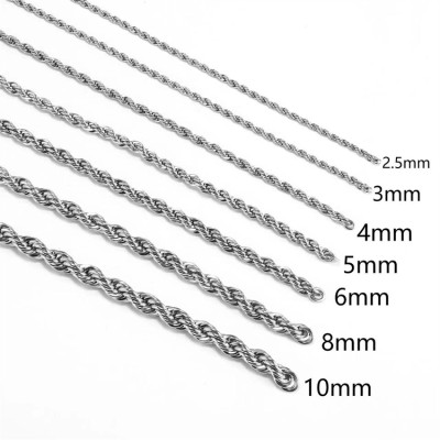 SC007 Stainless Steel Basic Link Chain Necklace Men Women  10 Meters per Bag