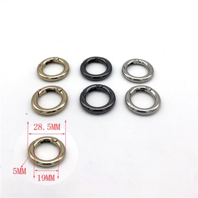 SR001 Spring  Alloy  O-ring Round Ring  For Bags Belts Strap Leather Crafts  100pcs/Bag