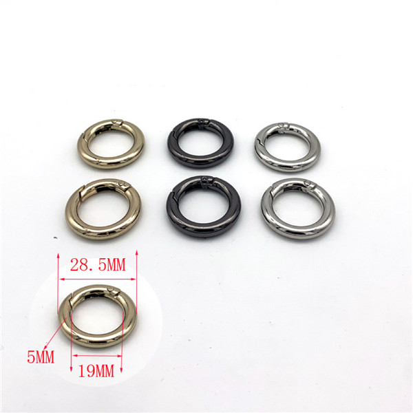SR001 Spring  Alloy  O-ring Round Ring  For Bags Belts Strap Leather Crafts  100pcs/Bag