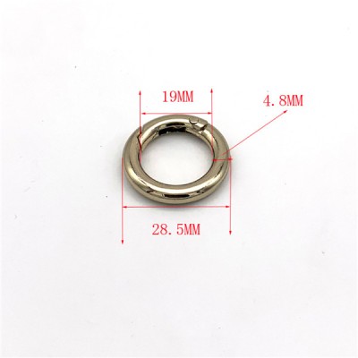 SR001 Spring  Alloy  O-ring Round Ring  For Bags Belts Strap Leather Crafts  100pcs/Bag