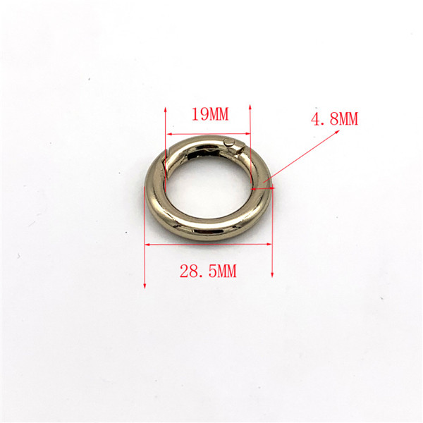 SR001 Spring  Alloy  O-ring Round Ring  For Bags Belts Strap Leather Crafts  100pcs/Bag