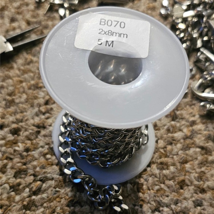 b070-2x8mm  Stainless Steel Basic Link Chain Necklace Men Women  10 Meters per Bag UK ZA
