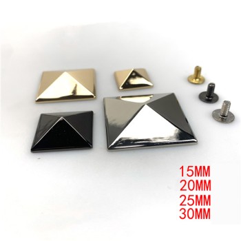 A5050 Four types of dwarf pyramids spikes with screw back  15 20 25 30mm option 100pcs/bag