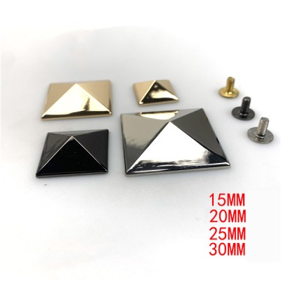 A5050 Four types of dwarf pyramids spikes with screw back  15 20 25 30mm option 100pcs/bag