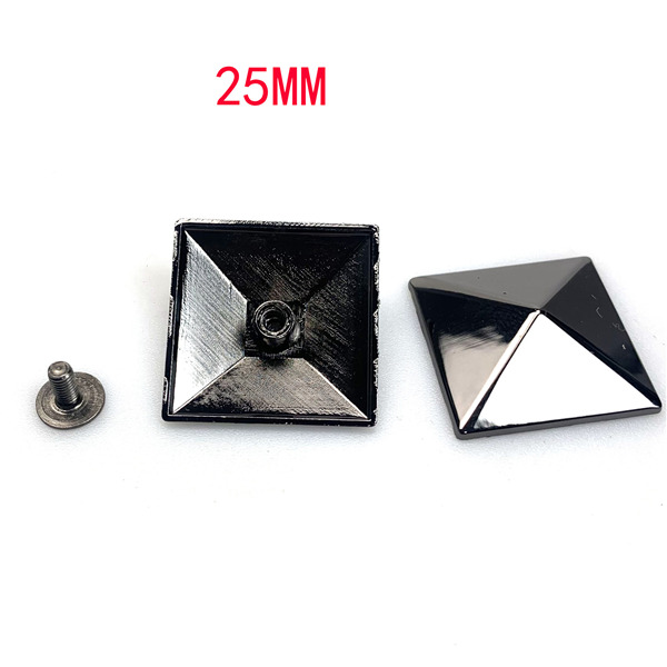 A5050 Four types of dwarf pyramids spikes with screw back  15 20 25 30mm option 100pcs/bag
