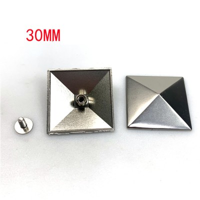 A5050 Four types of dwarf pyramids spikes with screw back  15 20 25 30mm option 100pcs/bag