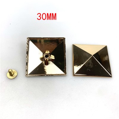 A5050 Four types of dwarf pyramids spikes with screw back  15 20 25 30mm option 100pcs/bag