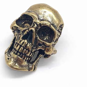 NO66 Solid brass  Skull Screw Back 22x30mm 100pcs/bag