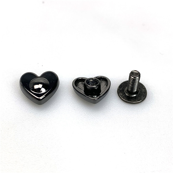 AH10 Heart Shaped Spikes  With Round Point And Screw Back 10mm 100pcs/bag