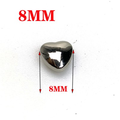 AH804 Heart-Shaped Screw Back Spikes  8 10 14mm 3 Size Option 100pcs/bag