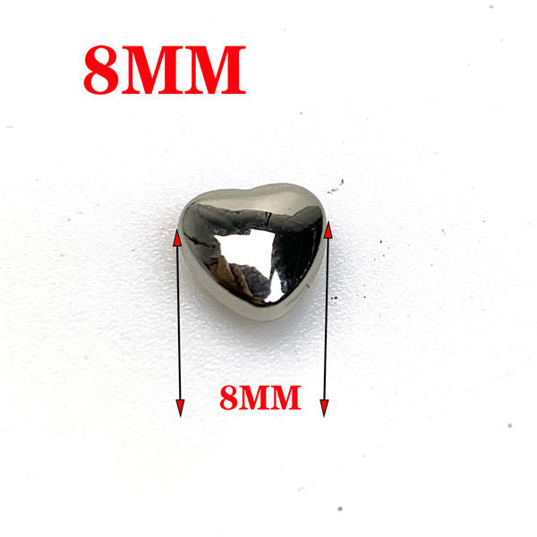 AH804 Heart-Shaped Screw Back Spikes  8 10 14mm 3 Size Option 100pcs/bag