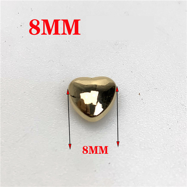 AH804 Heart-Shaped Screw Back Spikes  8 10 14mm 3 Size Option 100pcs/bag