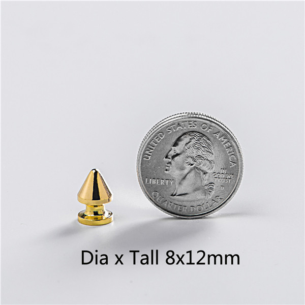 NO0812 Brass Tree Screw Spikes 8x12mm 100pcs/bag