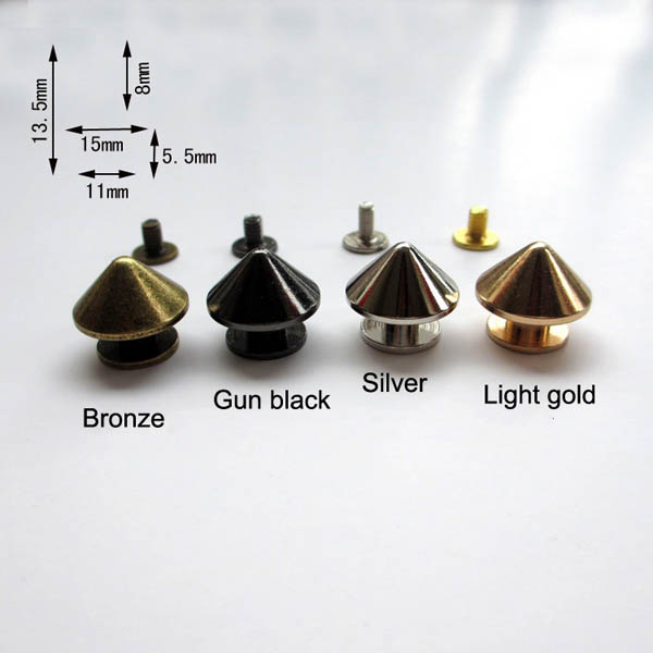 DIY Spike/Umbrella-Shaped Pointed  nail Cone Screw Spikes XL507 11x13.5mm 100pcs/bag