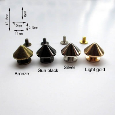 DIY Spike/Umbrella-Shaped Pointed  nail Cone Screw Spikes XL507 11x13.5mm 100pcs/bag