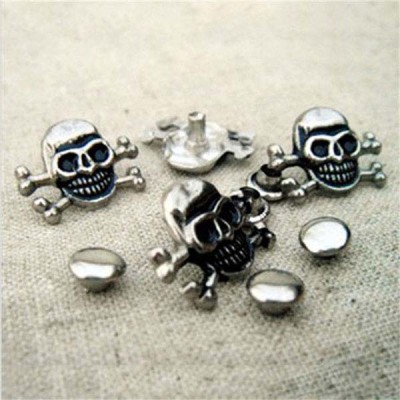 D001 Skull Alloy Rivets 15x12mm 100pcs/bag