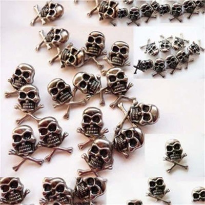 D004 Skull Alloy Rivets 15x25mm 100pcs/bag