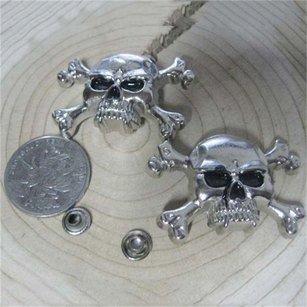 D006 Skull Alloy Rivets 40x30mm 100pcs/bag
