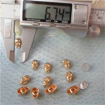 K066 Skull Alloy Rivets 7x10mm 100pcs/bag
