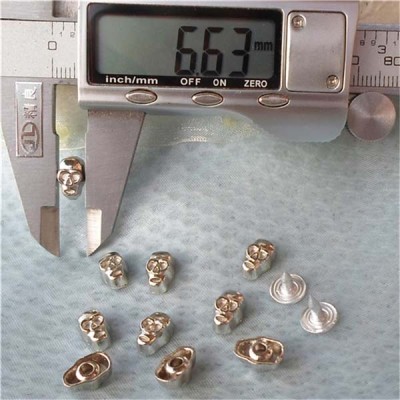 K066 Skull Alloy Rivets 7x10mm 100pcs/bag