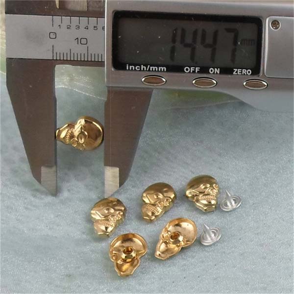 K074 Skull Head Rivets 11x14.5mm 100pcs/bag