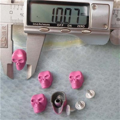 K076 Skull Head Rivets 10x16mm 100pcs/bag