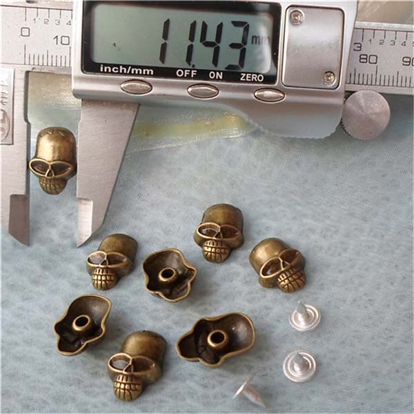 K078 Skull Head Rivets 15.7x11.4mm 100pcs/bag
