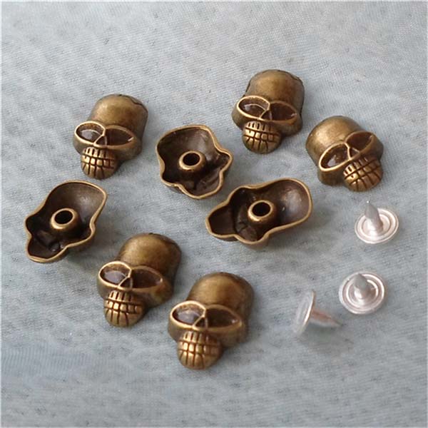 K078 Skull Head Rivets 15.7x11.4mm 100pcs/bag