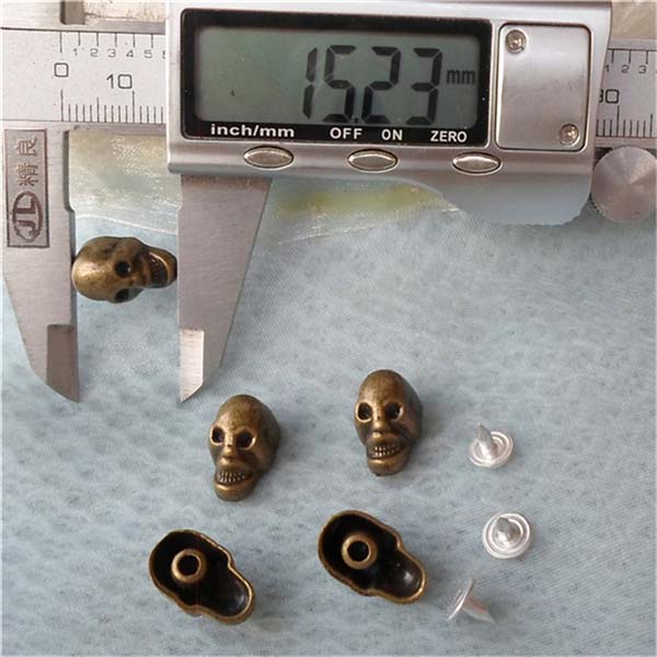 K085 Skull Head Rivets 15x9mm 100pcs/bag