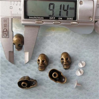 K085 Skull Head Rivets 15x9mm 100pcs/bag