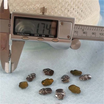 X069 Skull Head Hotfix 8x11mm 100pcs/bag