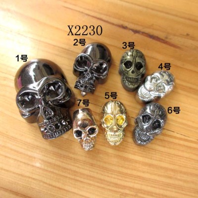 X2230 Metal Skull Studs 21x32mm 100pcs/bag