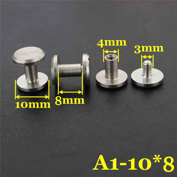 FR401 Stainless Steel Flat Head Chicago Screws 10x4x8mm 100pcs/bag