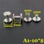 FR401 Stainless Steel Flat Head Chicago Screws 10x4x8mm 100pcs/bag