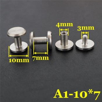 FR402 Stainless Steel Flat Head Screw Posts 10x4x7mm 100pcs/bag