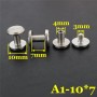 FR402 Stainless Steel Flat Head Screw Posts 10x4x7mm 100pcs/bag