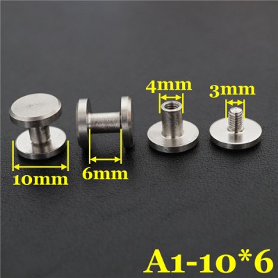 FR403 Stainless Steel Flat Head Binding Post Screws  10x4x6mm 100pcs/bag