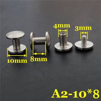 FR406 Stainless Steel Dome Head Binding Head Screw 10x4x8mm 100pcs/bag