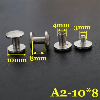 FR406 Stainless Steel Dome Head Binding Head Screw 10x4x8mm 100pcs/bag