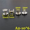 FR408 Stainless Steel Dome Head Binding post screw 10x4x6mm 100pcs/bag