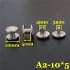 FR409 Stainless Steel Dome Head Threaded Post With Screw 10x4x5mm 100pcs/bag