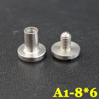 FS844 8X4X4mm Flat Head Stainless Steel Chicago Screw Posts    100 pcs/Bag