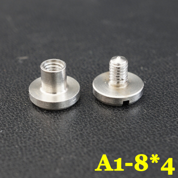 FS844 8X4X4mm Flat Head Stainless Steel Chicago Screw Posts    100 pcs/Bag