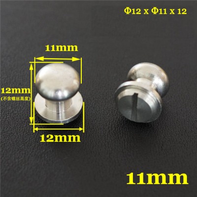FR501 Stainless Steel Sam Browne Stud Round Head Button Screw Post 12x11x12mm 100pcs/bag