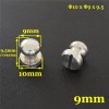 FR503 Stainless Steel Sam Browne Stud Round Head Button Screw Post 10x9x9.5mm 100pcs/bag